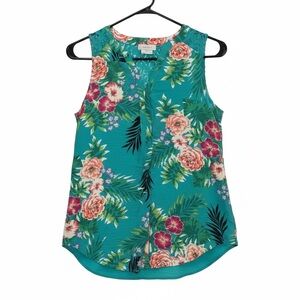 Van Heusen Turquoise Floral Blouse